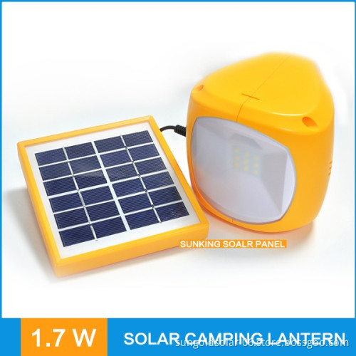 1.7 w solar lamp for camping and charging from Chinese manufacturer